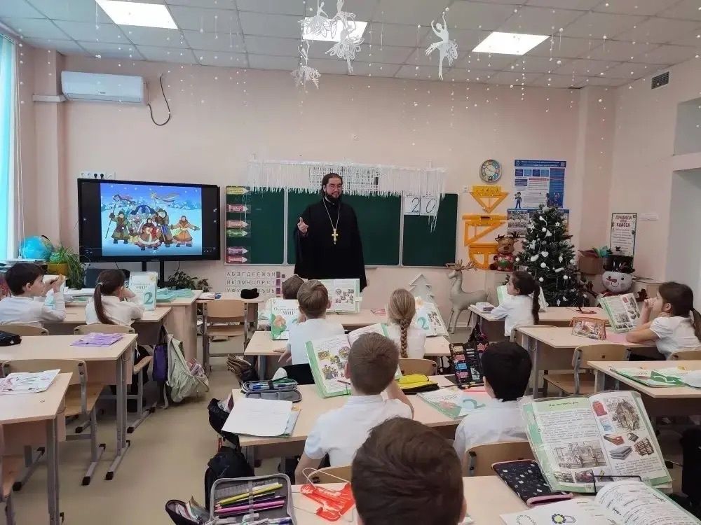 Беседа с учениками младших классов